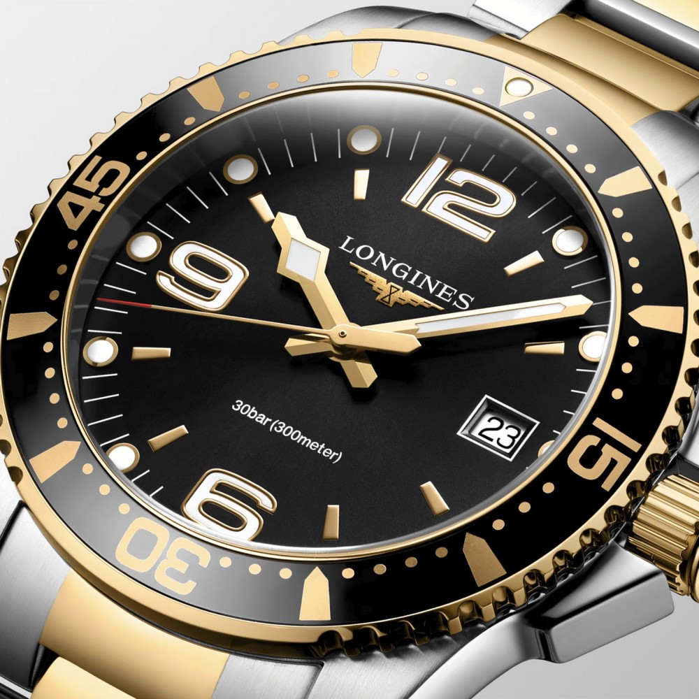 Đồng Hồ Longines Hydroconquest Nam 41mm Đen Vàng Xám